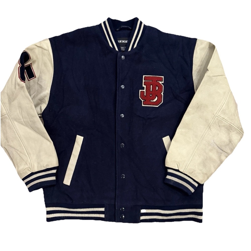 Joe Boxer Varsity Jacket JB85 Dog Logo Wool Leather Sleeves Small Vintage 90s
